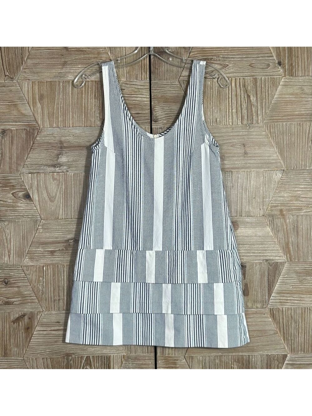 Urban Outfitters by Corpus Small Navy White Stripe Sleeveless Mini Dress Coastal